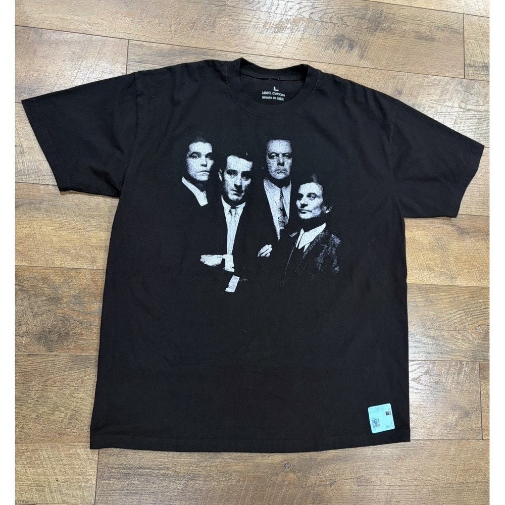 NWT Goodfellas Graphic Tee Black Large Movie Promo Vintage Style Made In USA